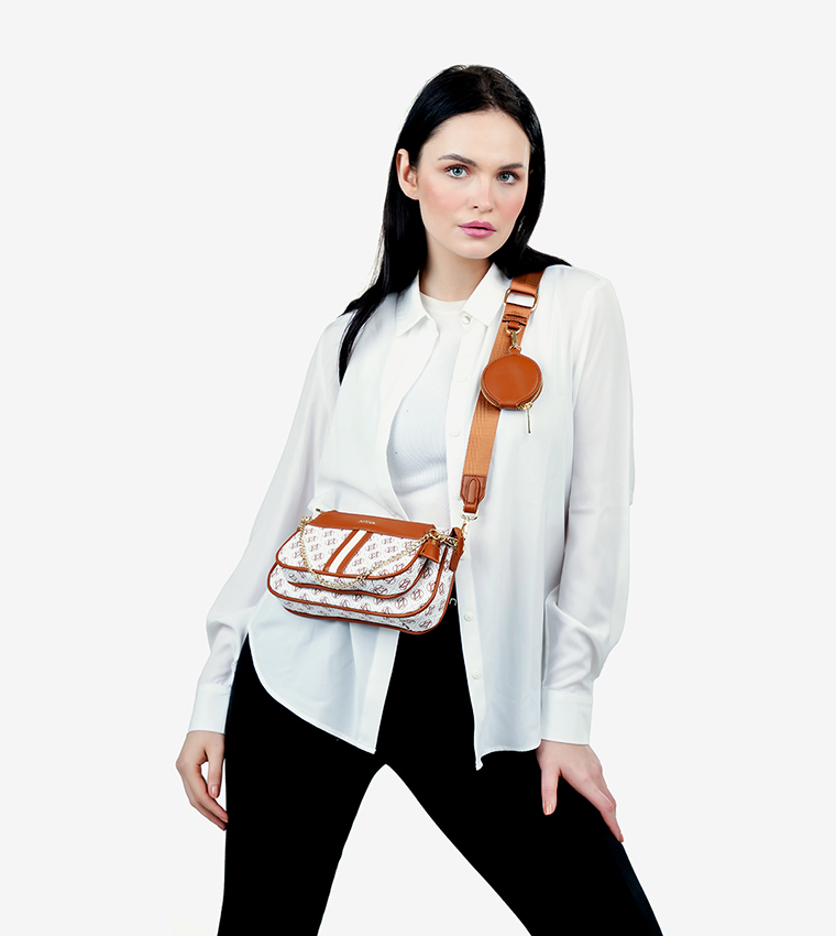 Signature Monogramed Crossbody Bag