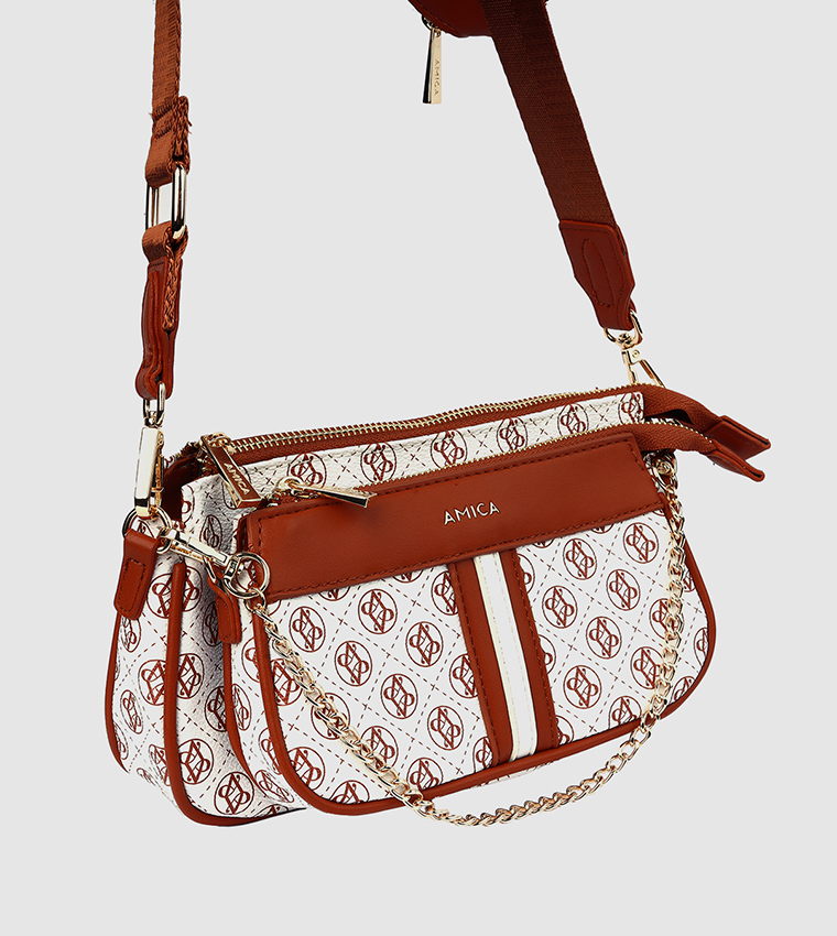Signature Monogramed Crossbody Bag