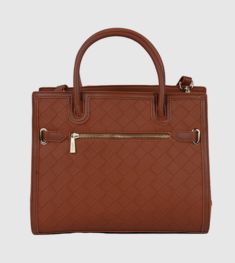 MAKEDA Textured Satchel Bag