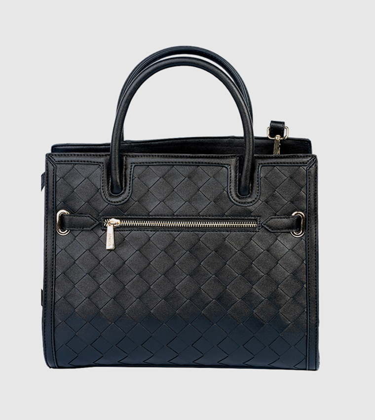 MAKEDA Textured Satchel Bag