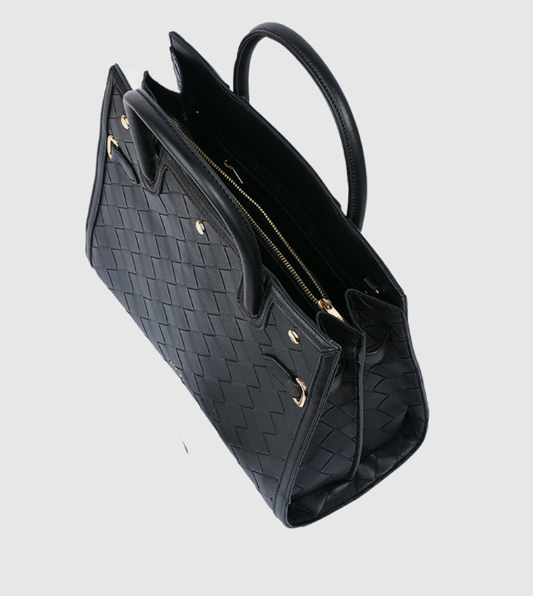 MAKEDA Textured Satchel Bag