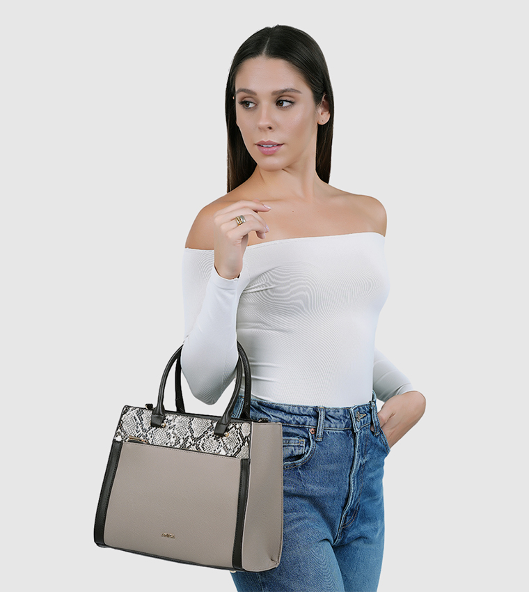 VALERIE Animal Print Satchel Bag