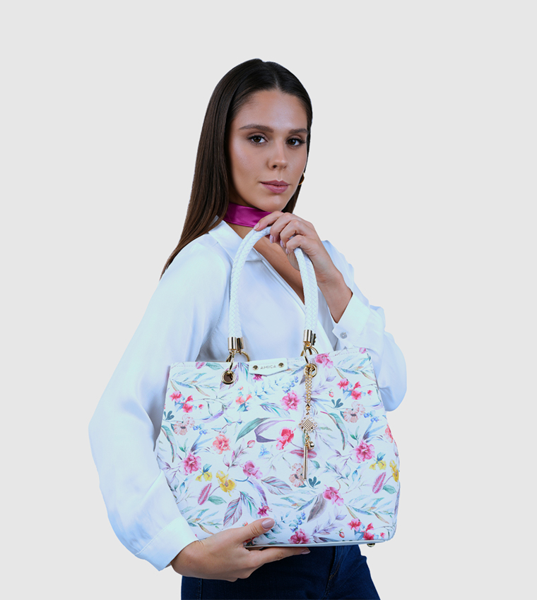 AMOURA Printed Tote Bag