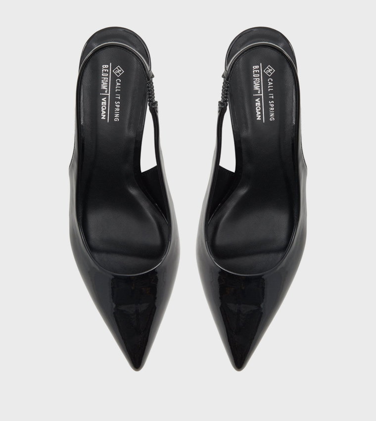 AMANII Pointed Toe Slingback Pumps