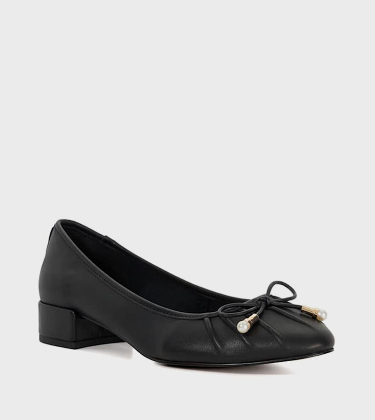 AMAZING Bow Detail Block Heel Pumps