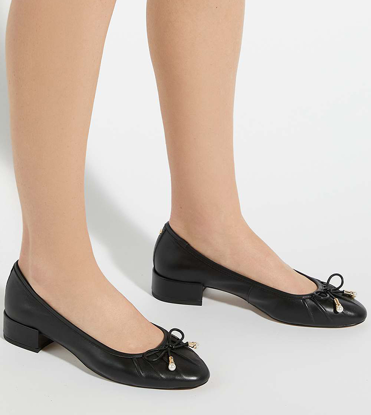 AMAZING Bow Detail Block Heel Pumps