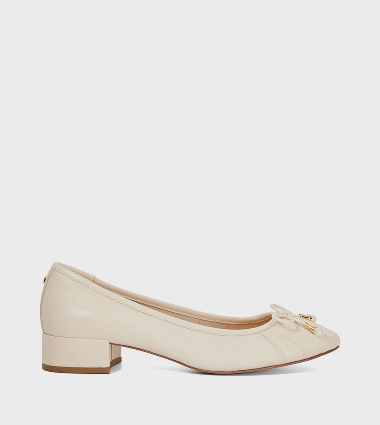 AMAZING Bow Detail Block Heel Pumps