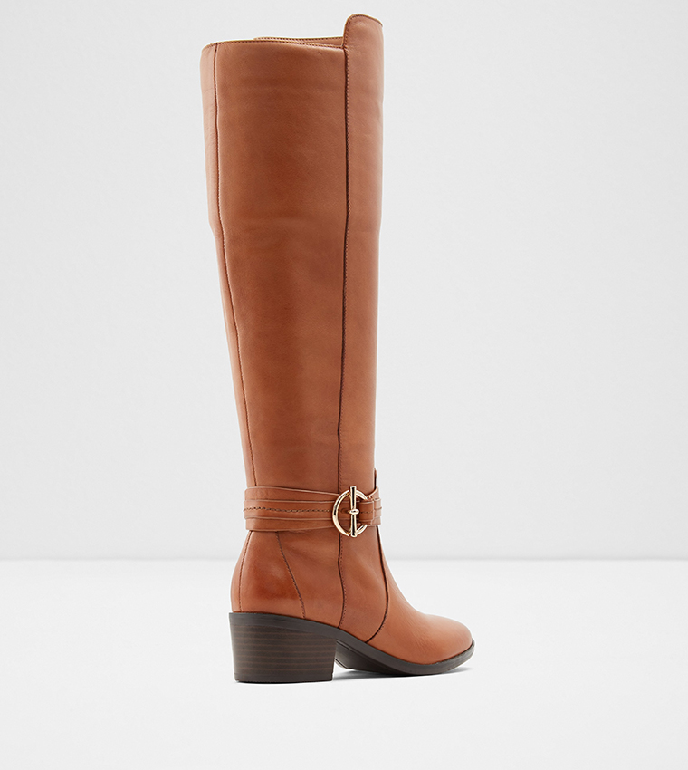 aldo knee high boots brown