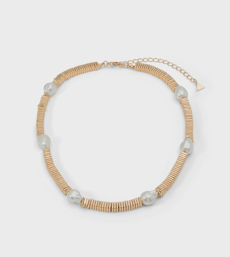 AMELINNA Pearl Gold-Tone Necklace