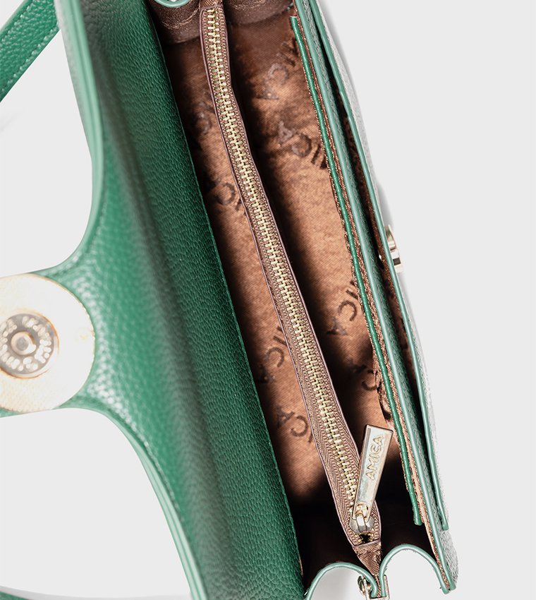AMI Textured Shoulder Bag