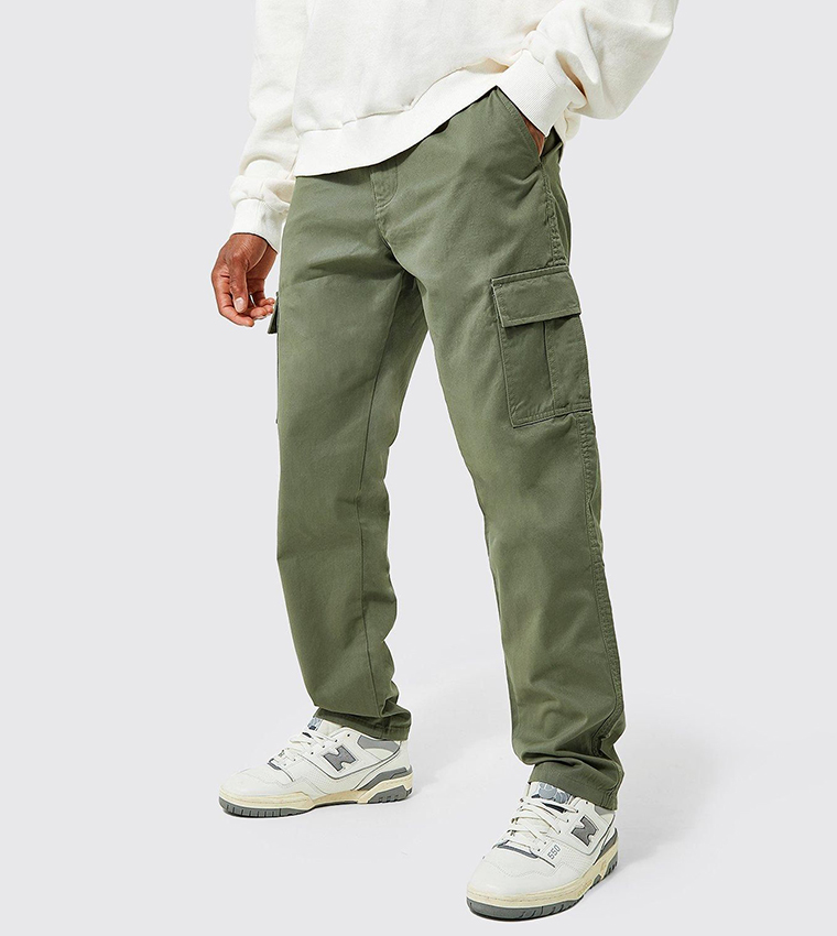 Twill Cargo Straight Fit Trousers