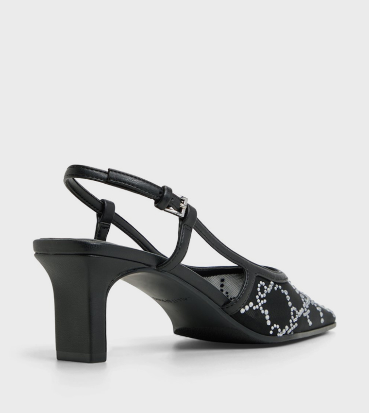 AMOURA Embellished Slingback Pumps