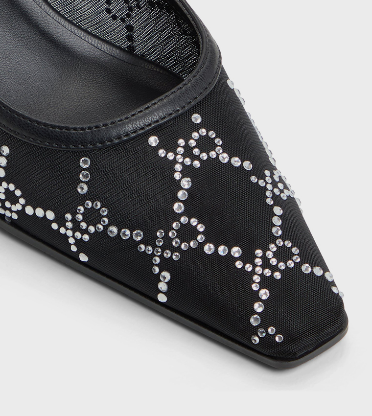 AMOURA Embellished Slingback Pumps