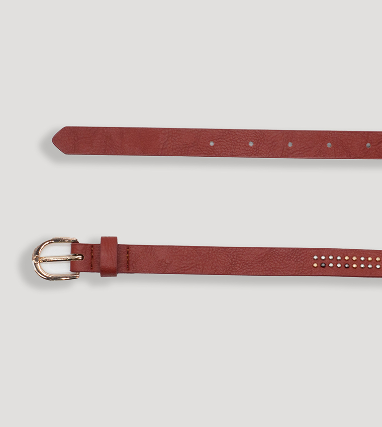 حزام جلد مرصع