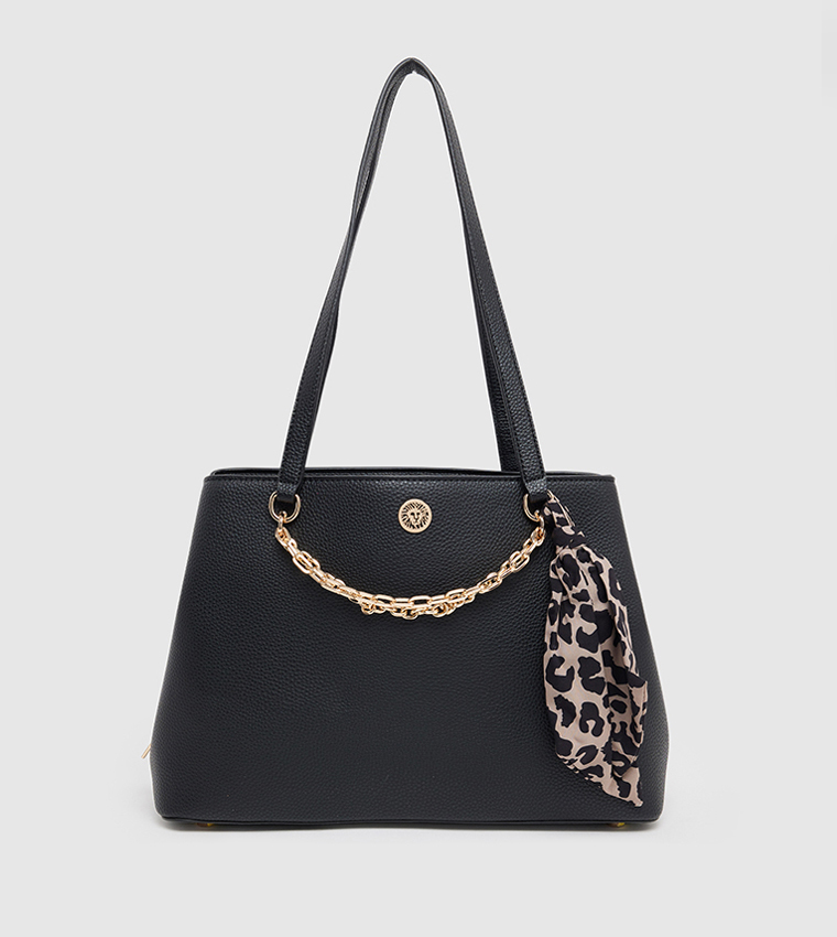 Scarf Detail Shoulder Bag