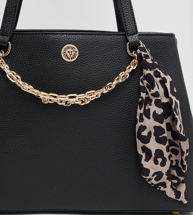 Scarf Detail Shoulder Bag