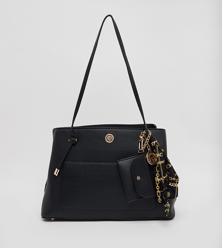 Scarf Detail Shoulder Bag