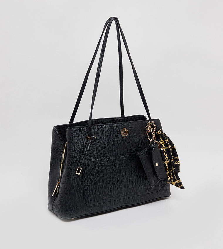 Scarf Detail Shoulder Bag