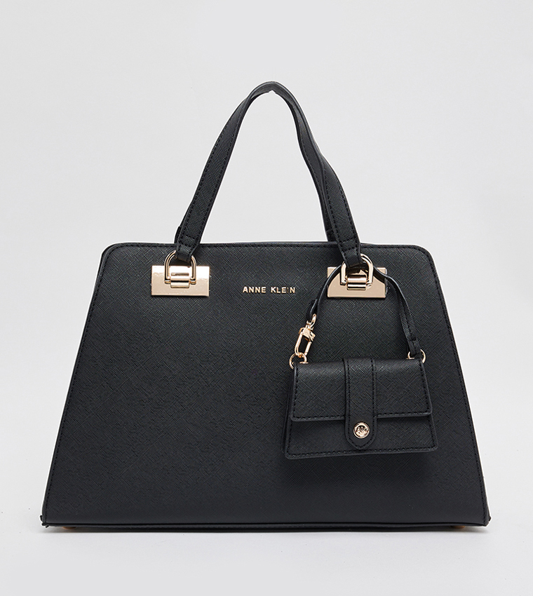 SANDY Textured Satchel Bag with Coin Pouch