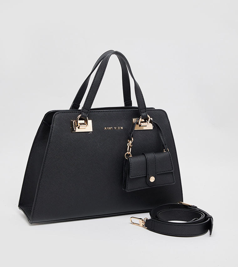 SANDY Textured Satchel Bag with Coin Pouch