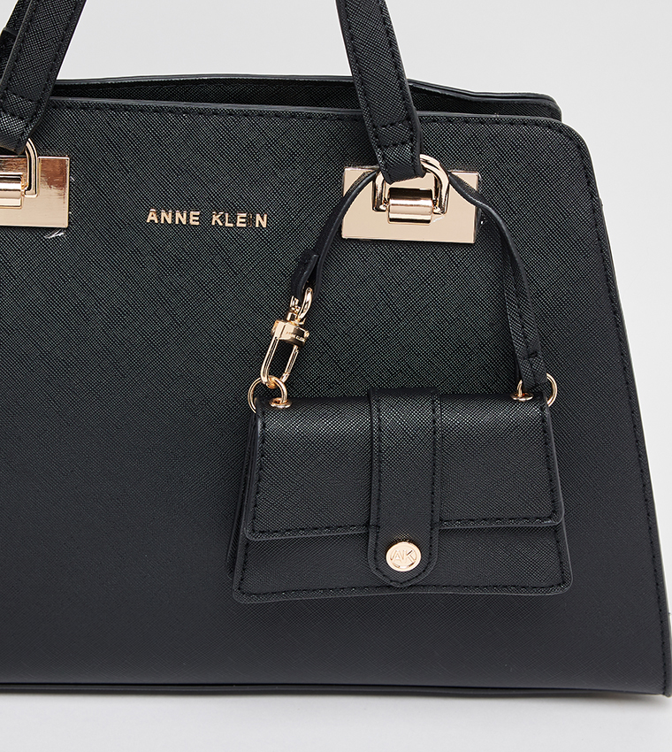 SANDY Textured Satchel Bag with Coin Pouch