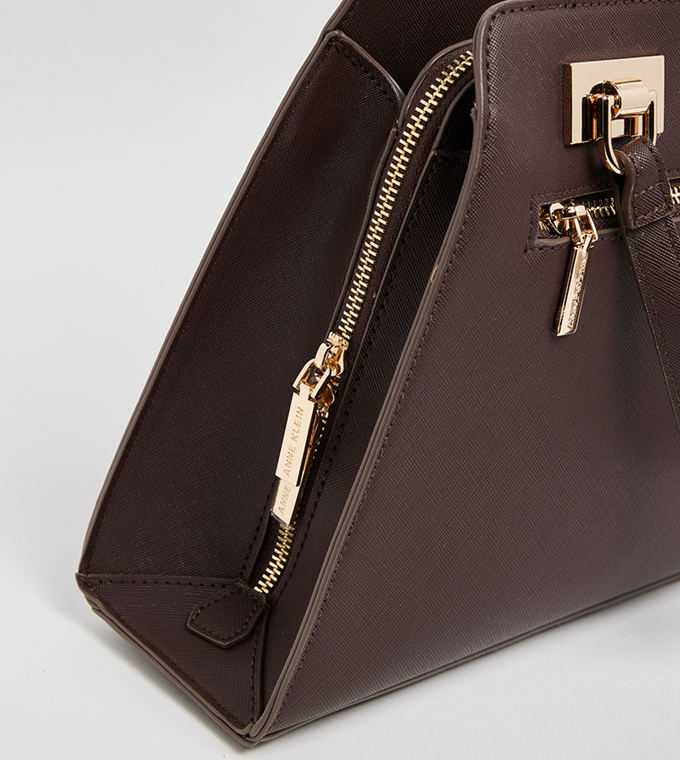 SANDY Textured Satchel Bag with Coin Pouch