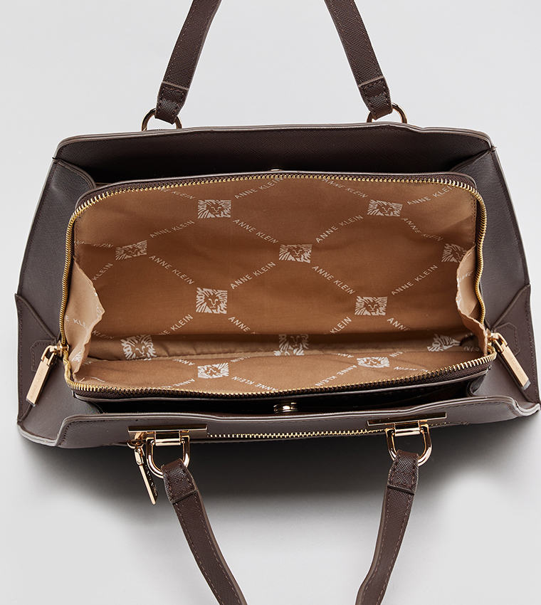 SANDY Textured Satchel Bag with Coin Pouch