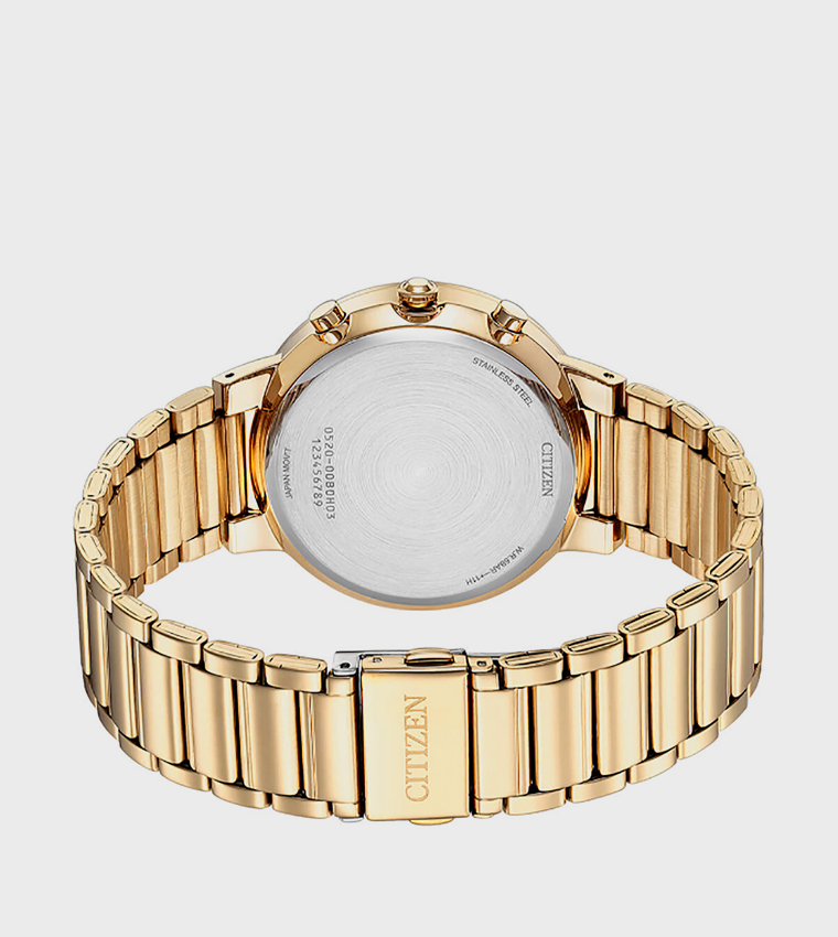 QUARTZ COLLECTION Stainless Steel Strap Chronograph Watch