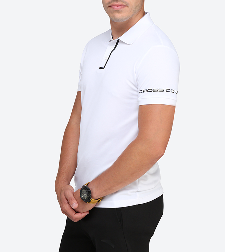 Printed Short Sleeve Polo Shirt