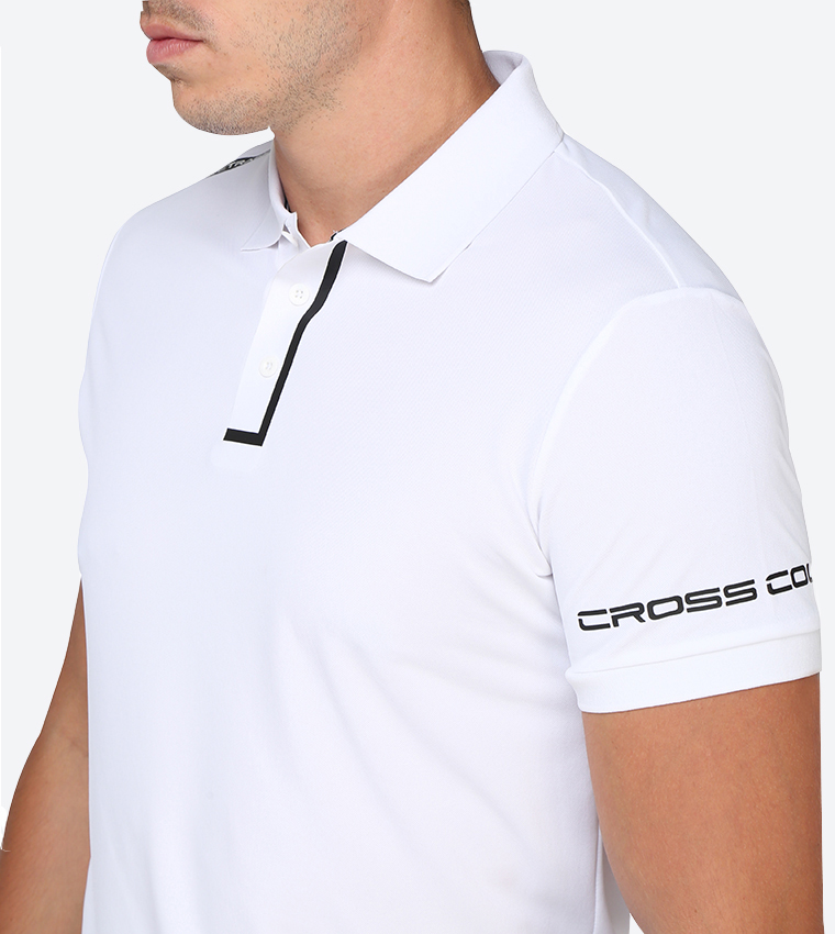 Printed Short Sleeve Polo Shirt