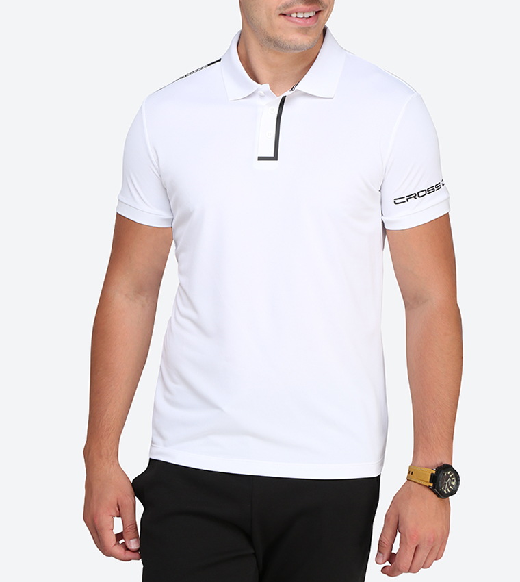 Printed Short Sleeve Polo Shirt