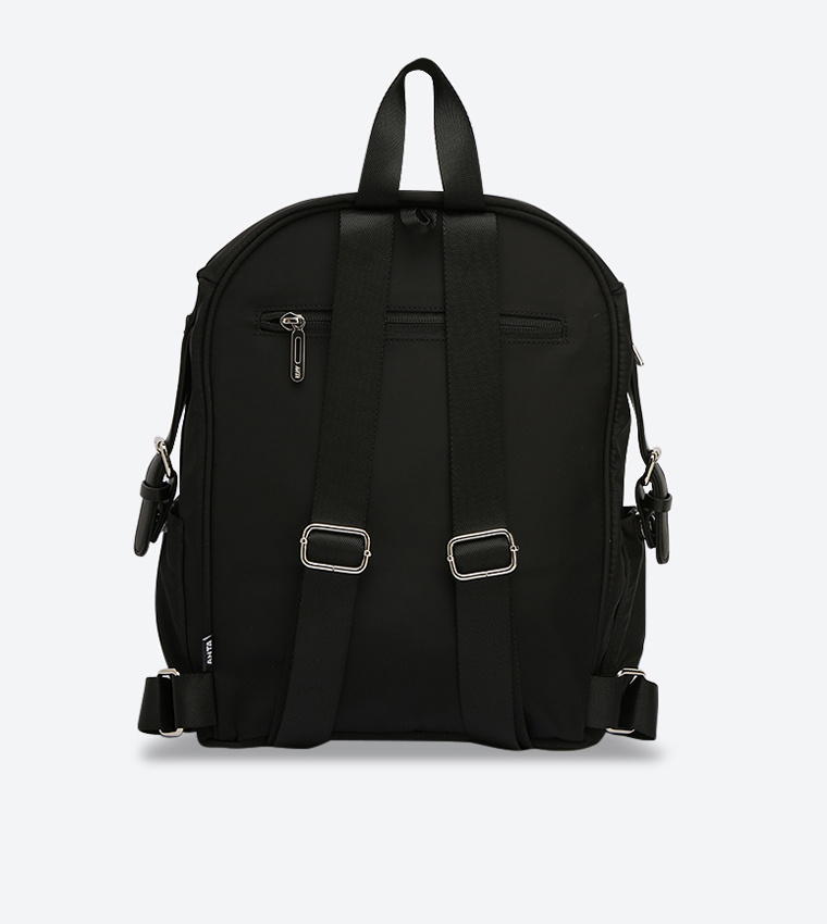 Front Zip Pocket Mini Backpack - Black AN89828168-1