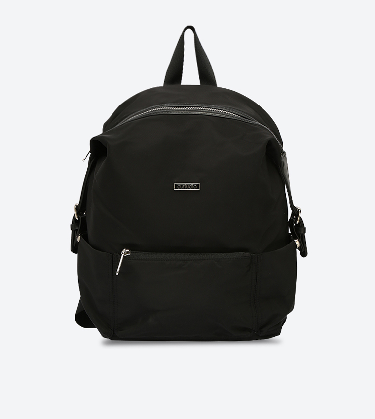 Front Zip Pocket Mini Backpack - Black AN89828168-1