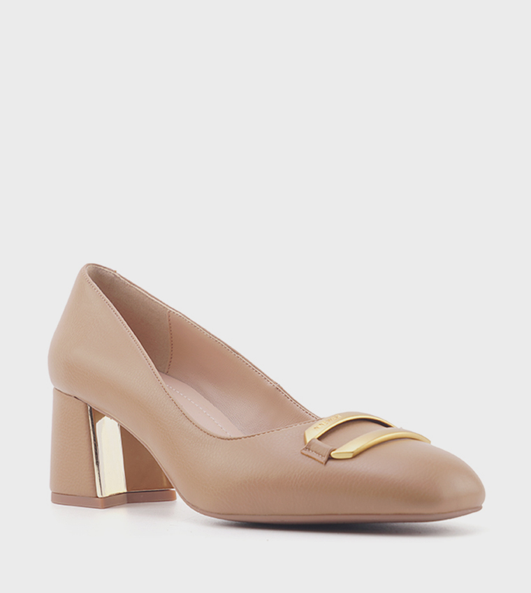 ANESSA Block Heel Pumps