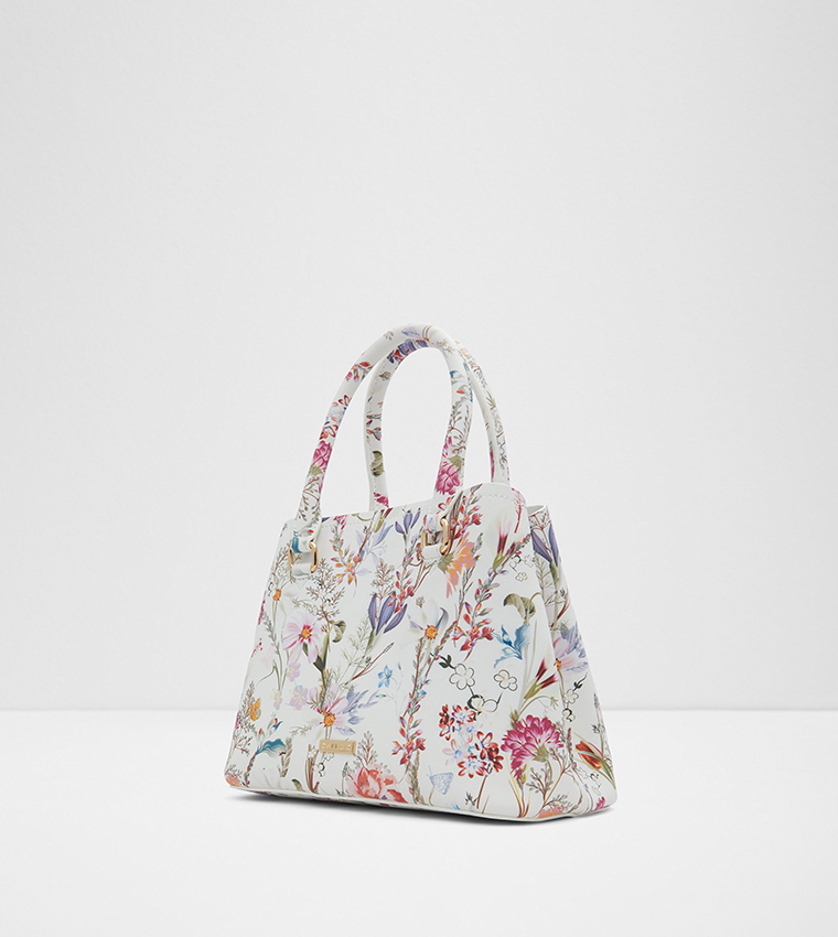 Buy Aldo ANNETERIEL Floral Printed Satchel Bag In White | 6thStreet UAE