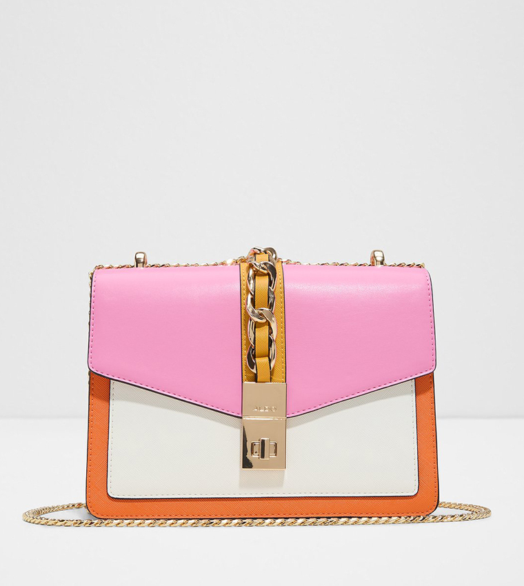 ANNONANAA Contrast Detail Flap Crossbody Bag