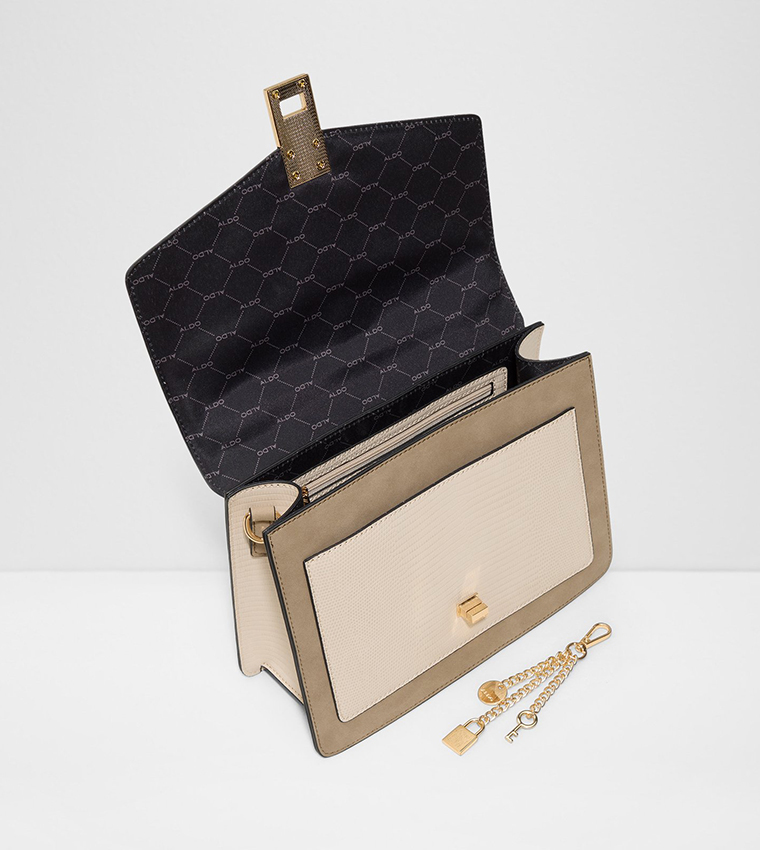 AOILLE Snakeskin Print Top Handle Bag