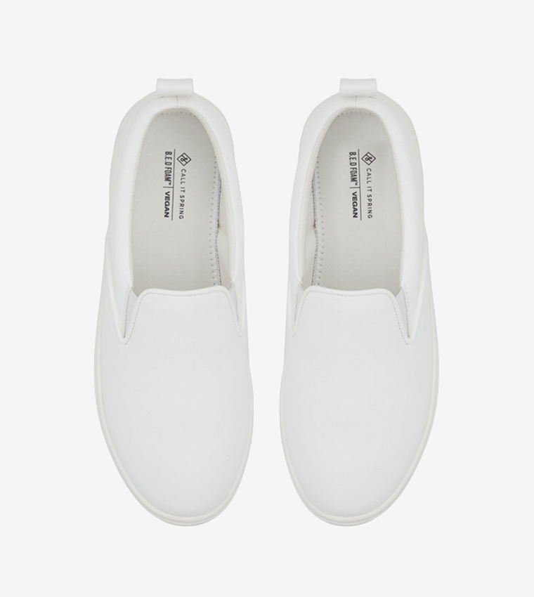 Plain white slip on shoes 2025