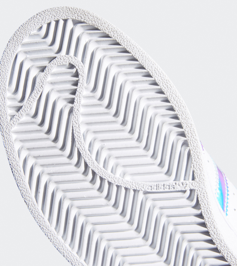Adidas superstar j sale white metallic silver