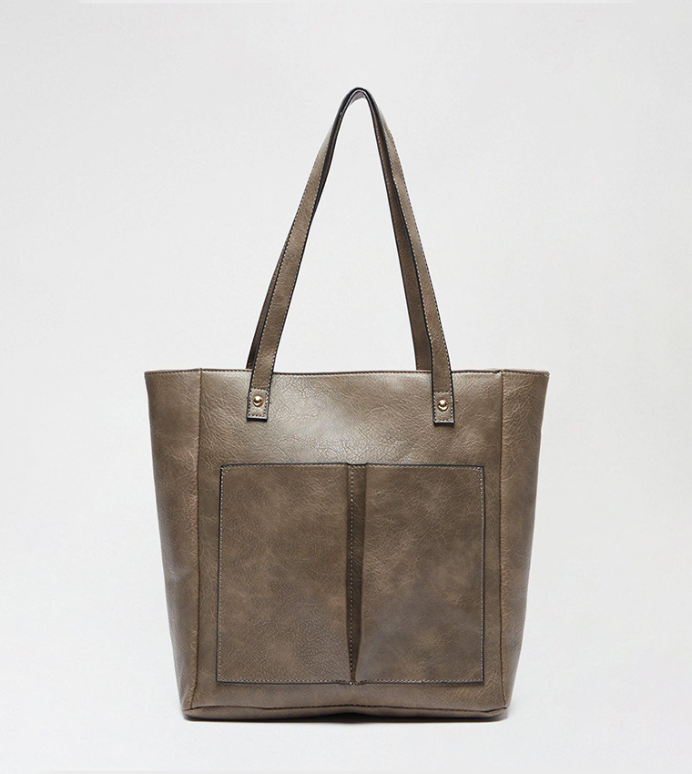 Buy Dorothy Perkins Pocket Front Shopper Bag In Khaki 6thStreet