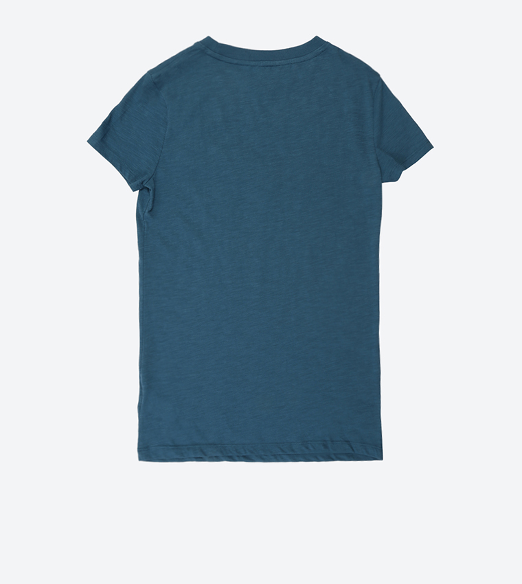 Aeropostale 87 Embroidered T-Shirt - Blue AR-8008-3652