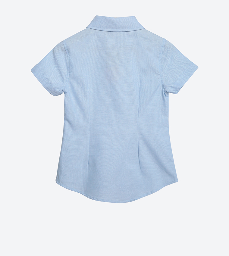 Short Sleeve Casual Shirt - Aqua AR-9067-9008