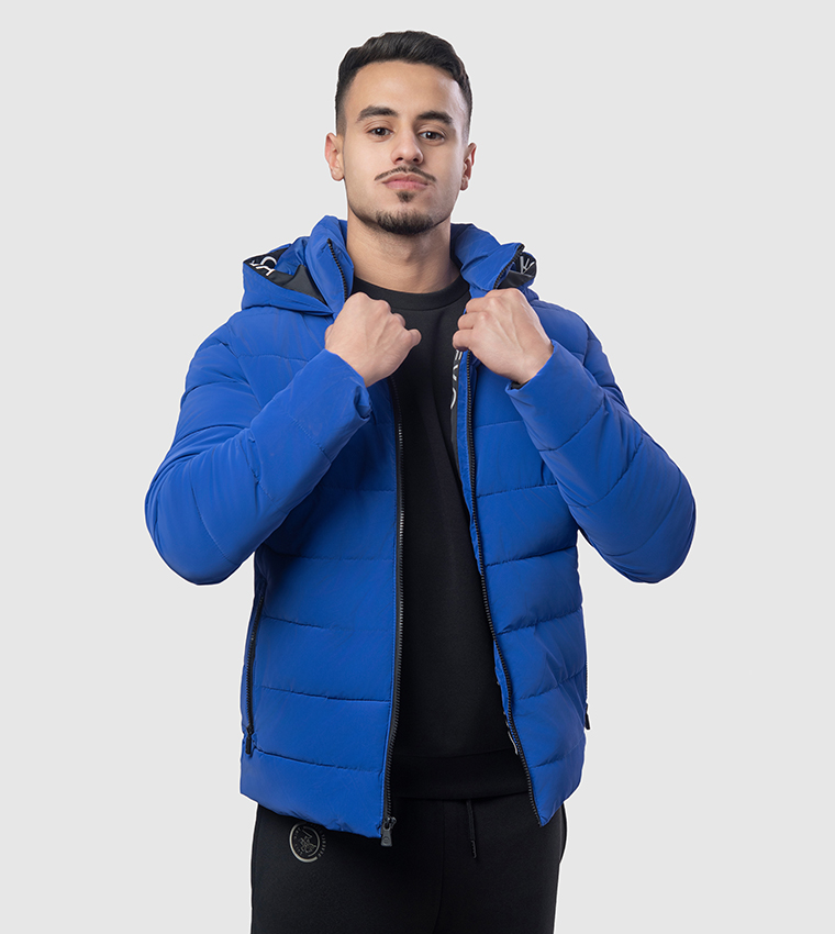 Aero Men's Zippered Lightweight Hooded Padded Jacket