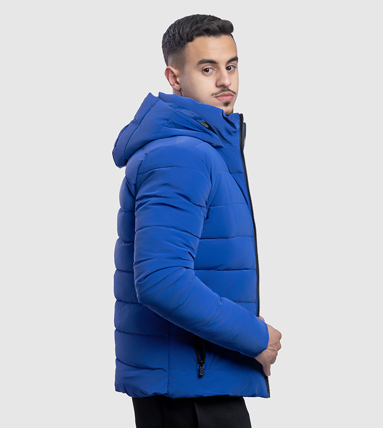 Aero Men's Zippered Lightweight Hooded Padded Jacket