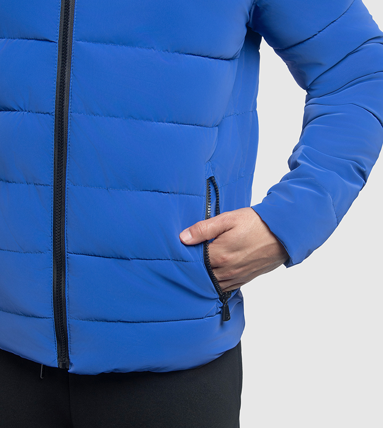 Aero Men's Zippered Lightweight Hooded Padded Jacket