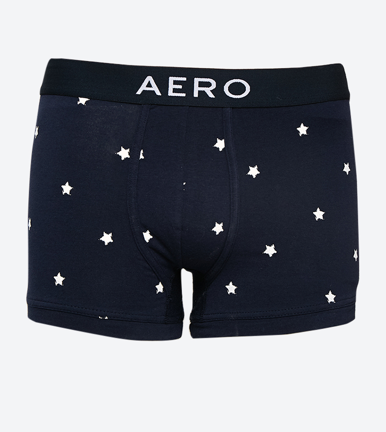 Buy Aeropostale Star Cream Printed Elastic Waistband Boxer Briefs