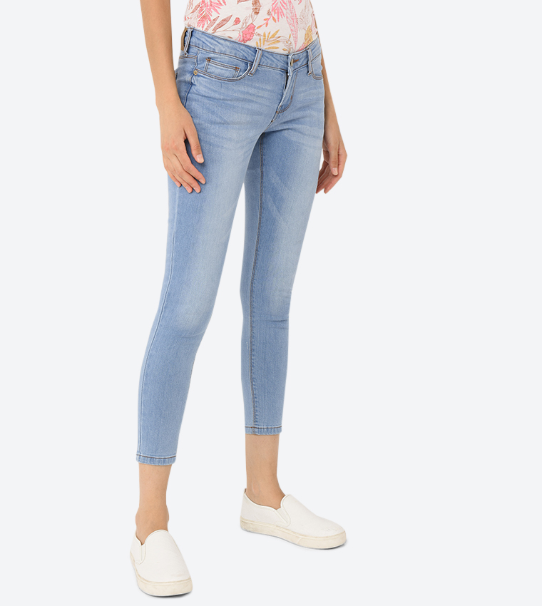 5 Pocket Detail Ankle Length Jeans