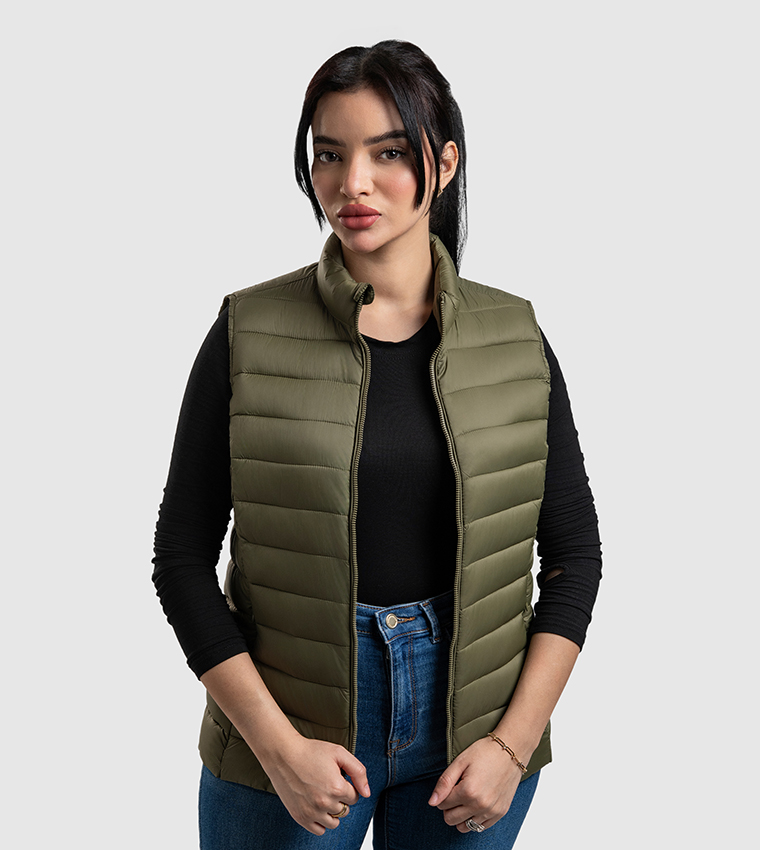 Aero Women's Zippered High Neck Gilet