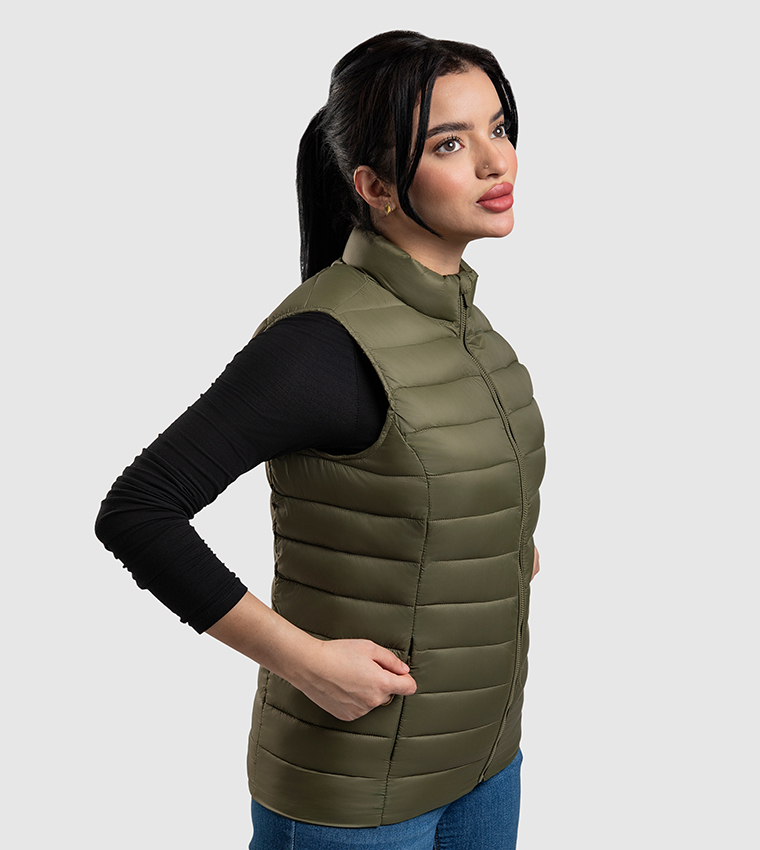 Aero Women's Zippered High Neck Gilet