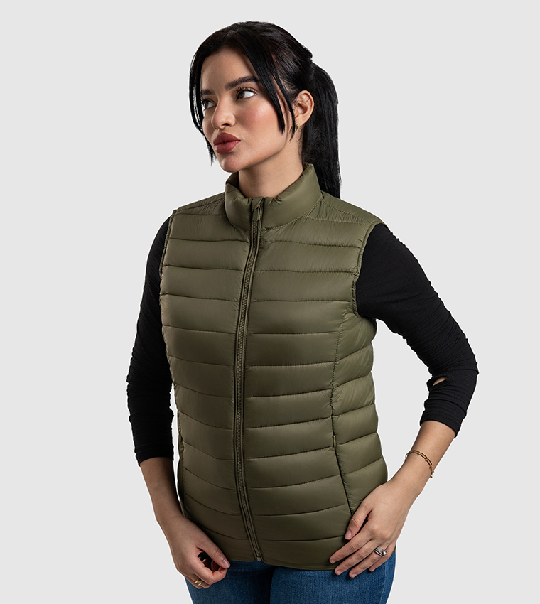 Aero Women's Zippered High Neck Gilet